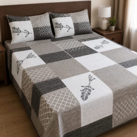 Poly Cotton Fabric Bedsheet King Size 108x108