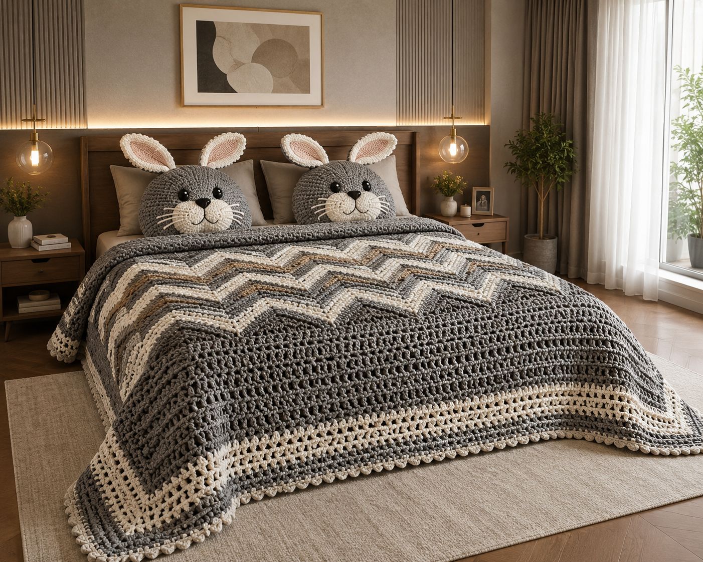 11D Illusion Bedspread King Size 108x108