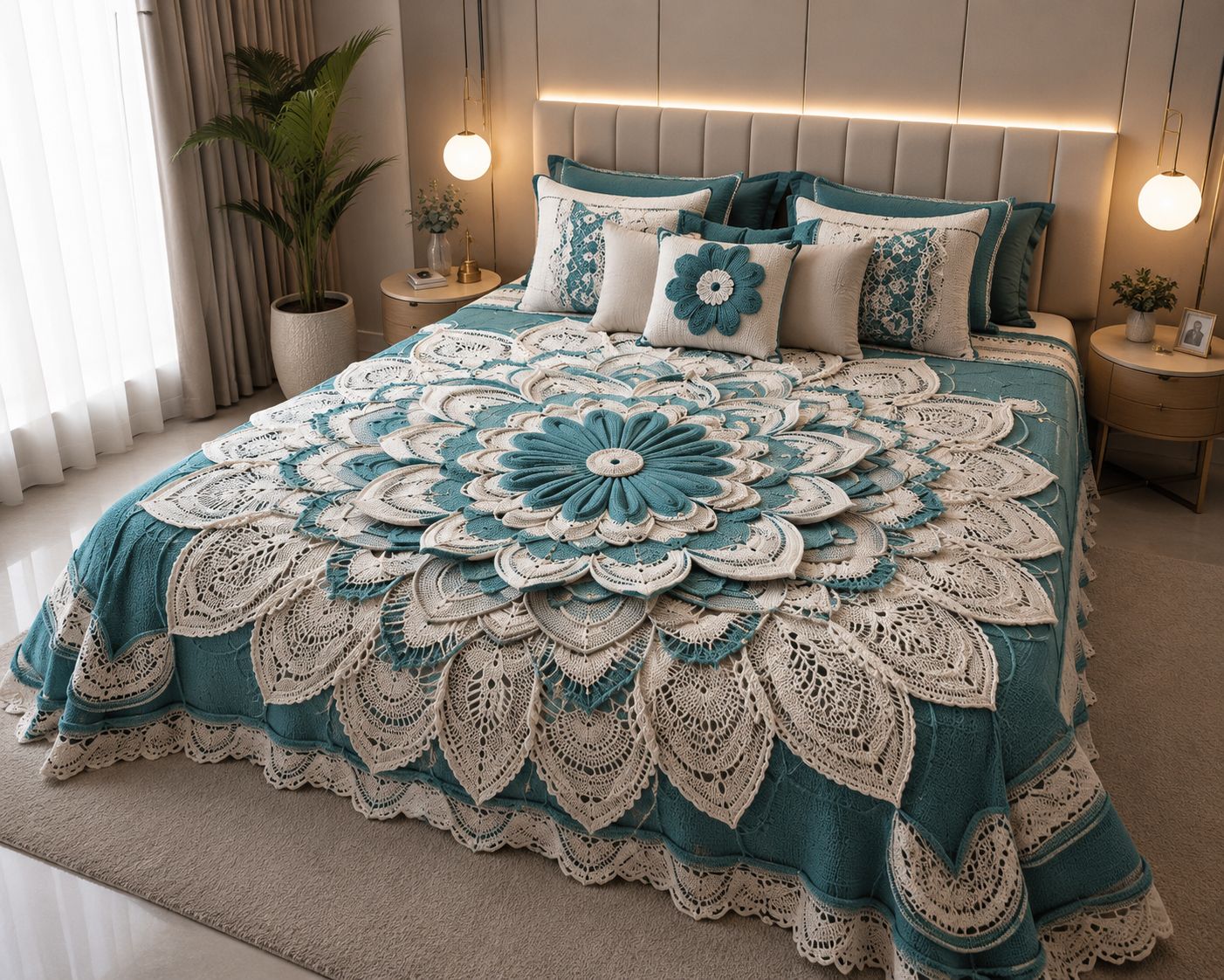 11D Illusion Bedspread King Size 108x108